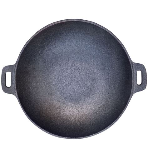 Cast Iron Wok-Flat Bottom Wok | Agri Supply #82362