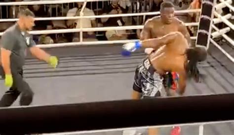 Video: Ex-NFL star Frank Gore wins first boxing bout with violent KO