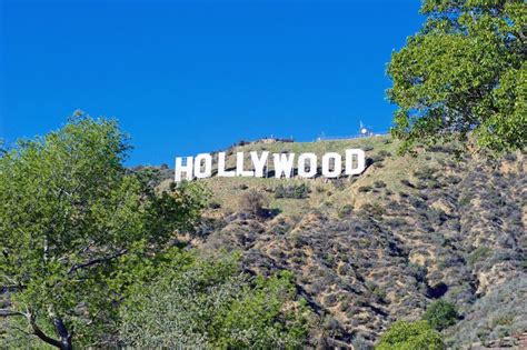 Hollywood Sign;World Famous Landmark. Editorial Image - Image of ...