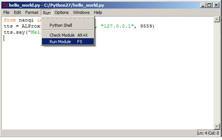 Hello World 3 - using Python — NAO Software 1.14.5 documentation