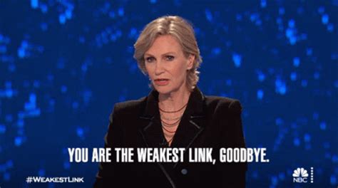 You Are The Weakest Link Goodbye Jane Lynch GIF - You Are The Weakest ...