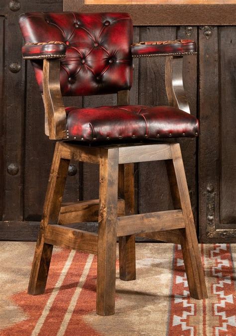 Chisum Navajo Red Barstool Southwestern Style Bar and | Etsy in 2021 | Red bar stools, Red ...