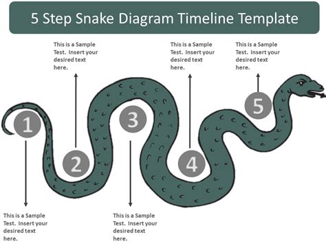 5 Step Snake Diagram Timeline Template Slide - Slidevilla