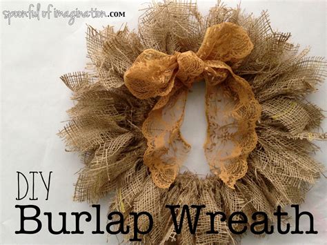 DIY {easy} Burlap Wreath - Spoonful of Imagination