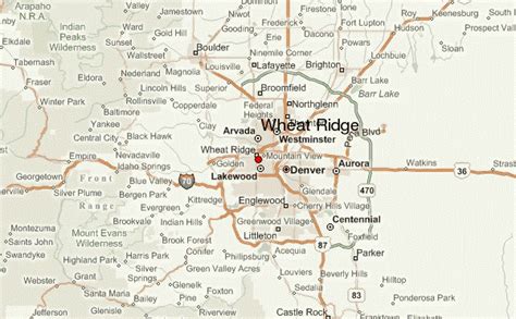 Wheat Ridge Colorado Map | World Map Gray