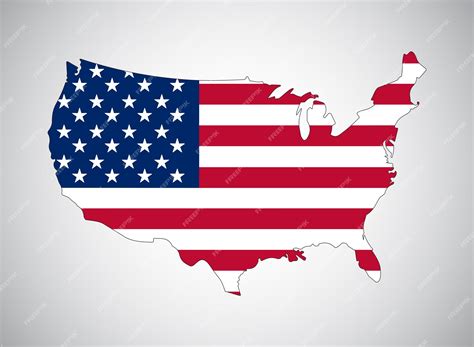 Premium Vector | Usa flag map vector design