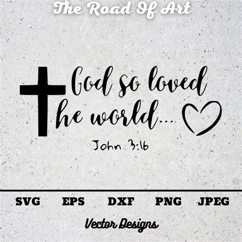 Verse Svg John 3 16 Svg Faith Svg Scripture Svg Christian - Etsy Israel