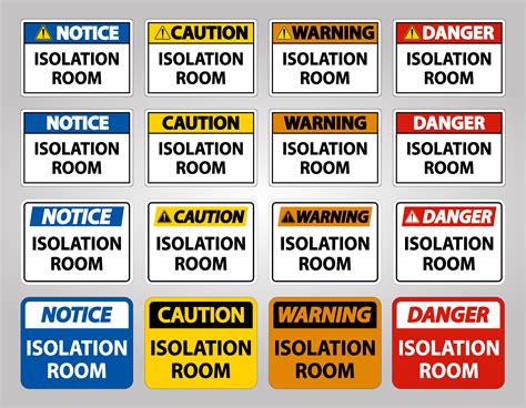 Isolation room Sign set 1225991 Vector Art at Vecteezy