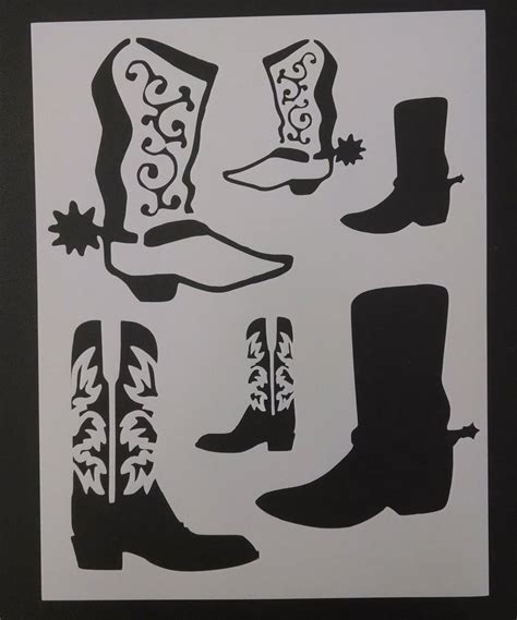 Printable Cowboy Boot Stencil - Printable Word Searches