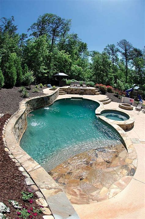 oneonroom.com | Small pool design, Backyard pool, Beach entry pool