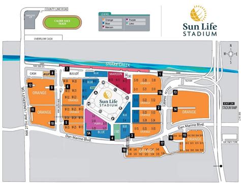 Sun Life stadium parking map - Sun Life stadium parking lot map ...