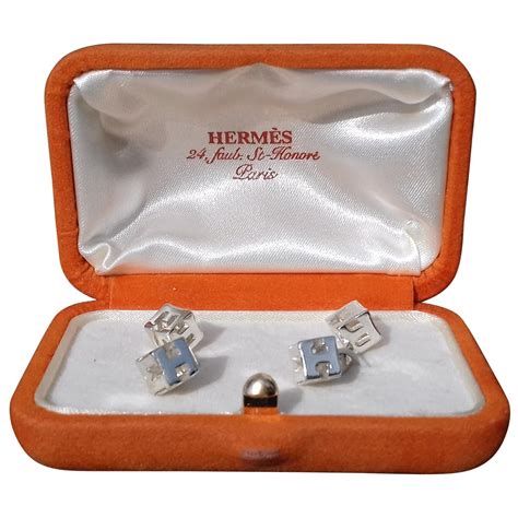 Hermès Vintage Silver Cufflinks For Sale at 1stDibs | vintage hermes ...