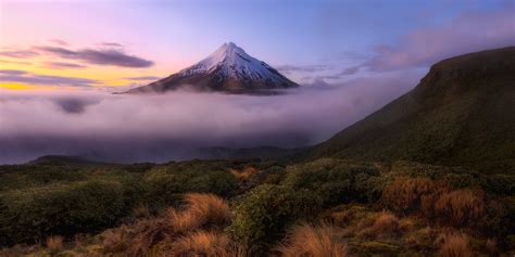 Download Landscape Fog Peak New Zealand North Island (New Zealand) Mount Egmont Mount Taranaki ...