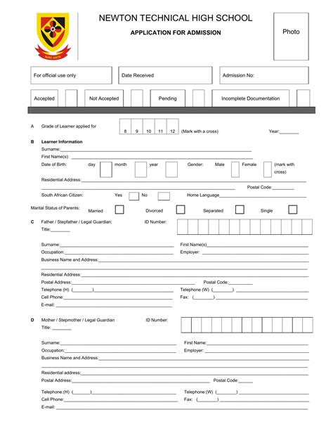 Newton Tech High School Fees PDF Form - FormsPal