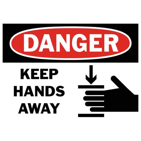 Danger Keep Hands Away Safety Sign