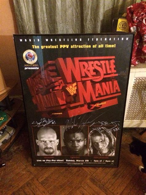 WRESTLEMANIA XIV 14 wrestling POSTER 27 X 39 Autographed Austin Tyson Michaels | #1760504150