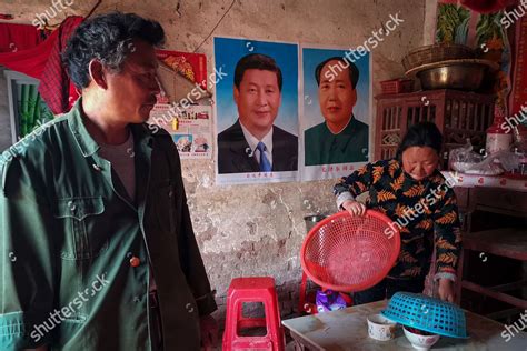 Portraits Xi Jinping Mao Zedong Seen Editorial Stock Photo - Stock ...