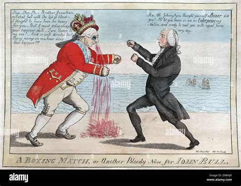 War of 1812 (Anglo-American War 1812-1815): 'The Boxing Match, or Stock Photo: 57355615 - Alamy