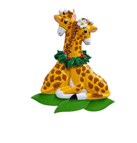 Giraffe Couple Personalized Christmas Ornament - Walmart.com - Walmart.com