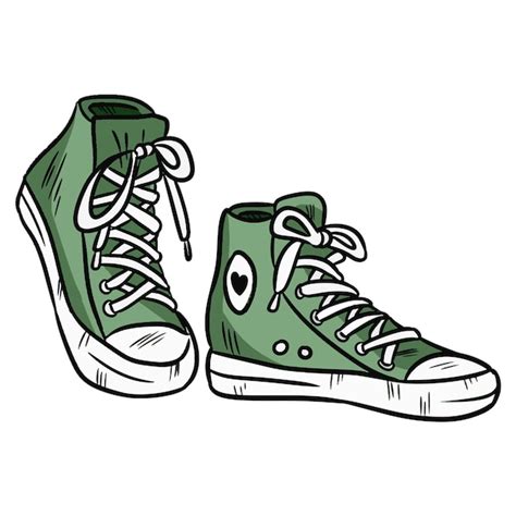 Premium Vector | Vector illustration. pair of textile hipster sneakers with rubber toe