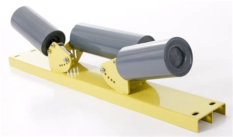 3 Roller set for 900mm wide conveyor belt, heavy duty steel 4 inch (102mm) multiple angles - The ...