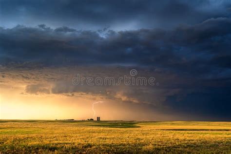 Stormy Sky with Dramatic Sunlight at Sunset Stock Image - Image of blue ...