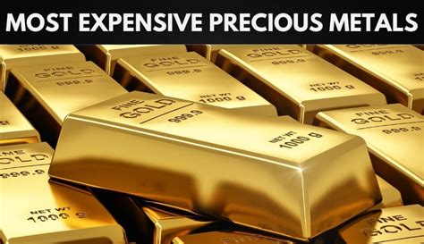 The 10 Most Expensive Precious Metals in the World (2022) | Wealthy Gorilla