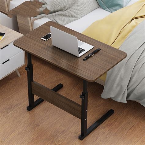 Multifunctional Movable Bedside Laptop Desk Wooden Brushed Oak Computer ...