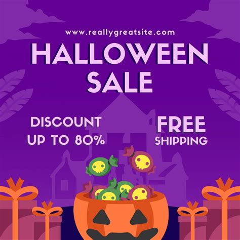 Templates Halloween Sale, Spooky Halloween, Instagram Post Template, Create Your Own, Templates ...