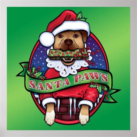 Santa Paws Poster | Zazzle