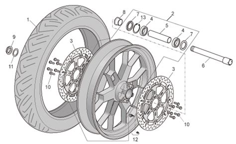 Front wheel Factory | Components at Aprilia Genuine Parts, Aprilia Parts, Aprilia Spare Parts ...