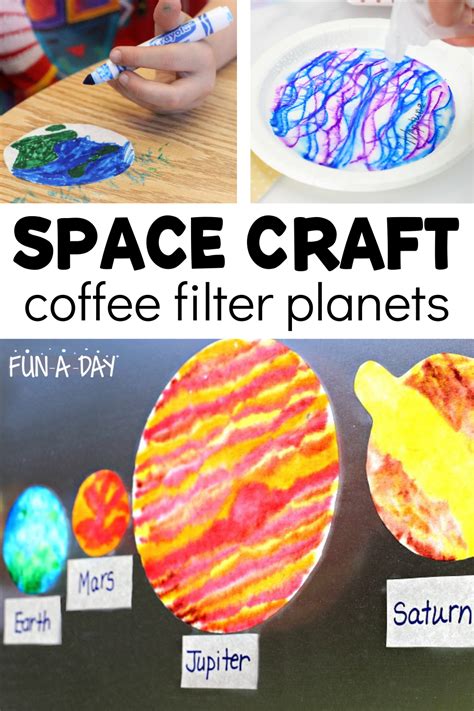 Coffee Filter Planets Space Craft for Kids - Fun-A-Day!