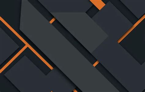 Wallpaper line, abstraction, geometry, black, design, orange, material ...