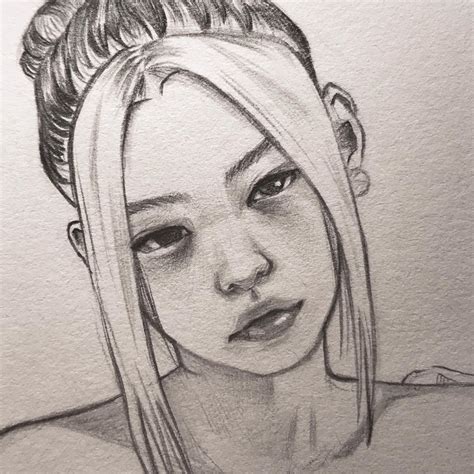 올라 on Instagram: “How you like that . #제니 #블랙핑크 #블랙핑크제니 #blackpink #jenni… | Kpop drawings, Art ...