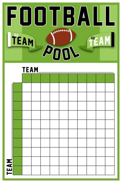 Buy Football Pool Big Game Betting Bowl Squares Box Scoreboard Chart Board Super Party Supplies ...