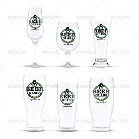 Beer Glasses Logo Mockup by L5Design | GraphicRiver