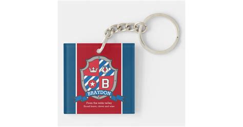 Braydon name meaning boys shield bird custom keychain | Zazzle