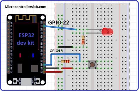 Push button with ESP32 - GPIO pins as digital input