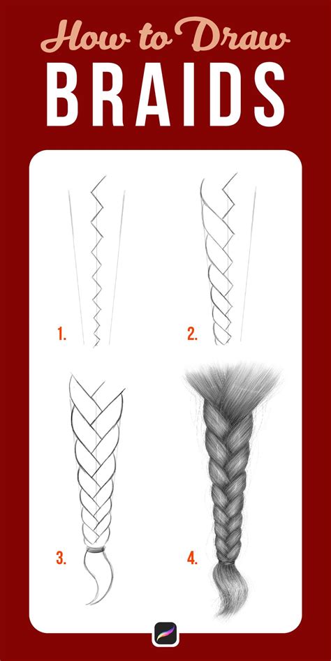 Easy how to draw a braid tutorial Easy Drawings Sketches, Book Art Drawings, Illustration ...