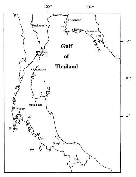 Map showing the Gulf of Thailand. | Download Scientific Diagram