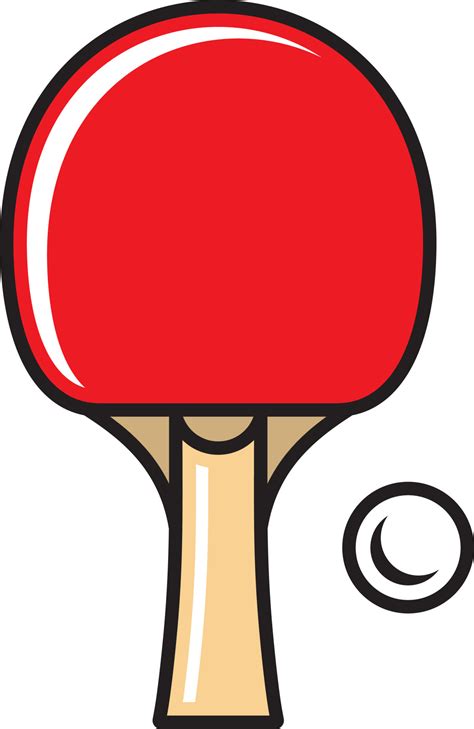 Table tennis racket and ball 4785429 Vector Art at Vecteezy