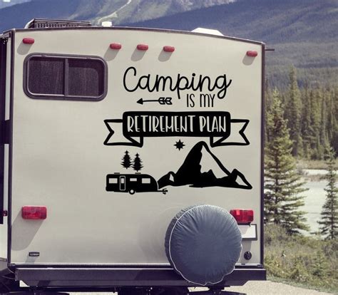 Camping rv decal, camper decal, motorhome decal, Camping is my retirement plan, retired and ...