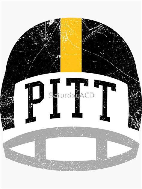 "Pitt Retro Helmet - White" Sticker for Sale by SaturdayACD | Redbubble