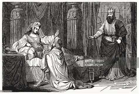 Haman Begs Esther For His Life Woodcut 1835 High-Res Vector Graphic ...