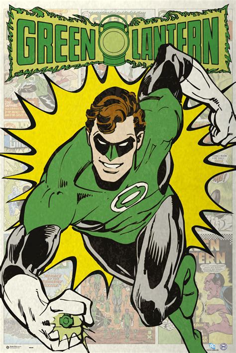 The Green Lantern - DC Comics Poster / Print (Retro Style - Comic Scenes) (Size: 24" x 36 ...