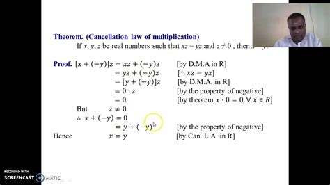 Theorems about field axioms - YouTube