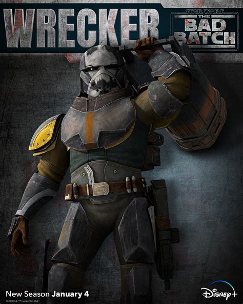 Wrecker Character Poster for The Bad Batch Season 2 Revealed - Jedi News