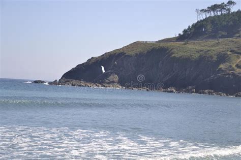 Navia Beach, in Asturias Next To the Cantabrian Sea and the River ...