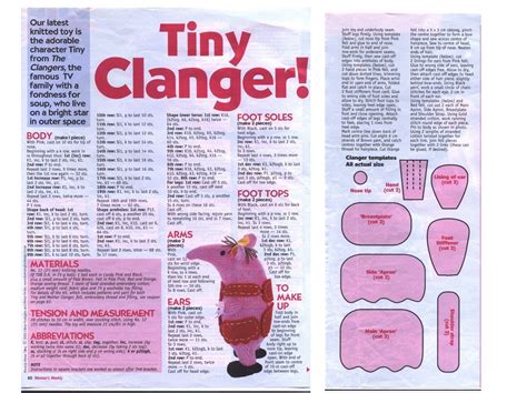 Make Your Own Clanger Knitting Pattern