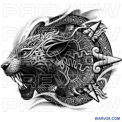 Fierce Jaguar Aztec Tattoo Design - ₪ AZTEC TATTOOS ₪ Warvox Aztec ...